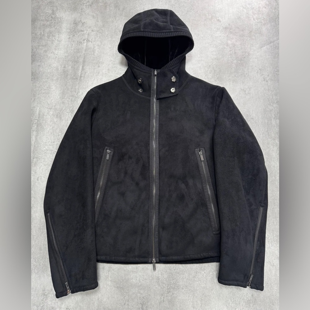 Emporio Armani Black Cozy Soft Warm Jacket Size M in excellent condition